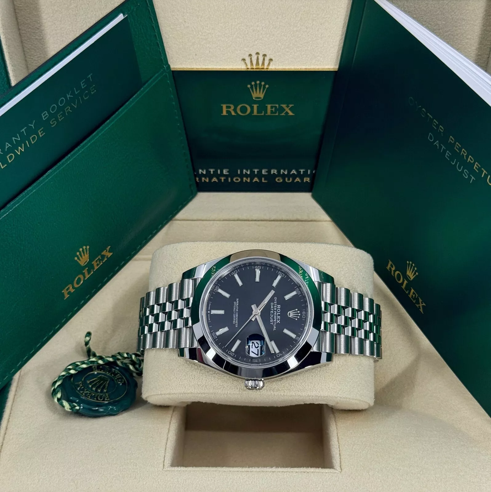 Rolex Datejust 41mm 126300 Black Index Oyster 41mm Stainless Steel Watch - Image 8