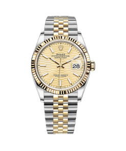 Alternative view of Rolex  Datejust 36mm 126233 Golden Fluted Motif 36mm Dial Oyster Bracelet