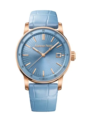 Audemars Piguet Code 11.59 Selfwinding Pink Rose Gold Light Blue Dial 38mm Leather Strap | 77410OR.OO.A344CR.01
