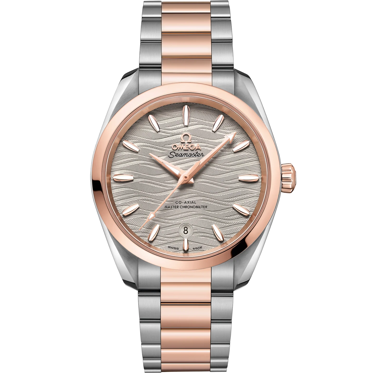 Omega Seamaster Aqua Terra 150M 38 mm Grey Dial Stainless Steel and Sedna™ 18k Rose Gold Bracelet 220.20.38.20.06.001