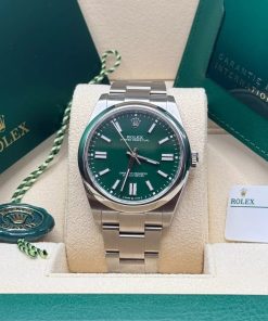 Alternative view of Rolex Oyster Perpetual 41mm 124300-0005 Green Index Dial & Smooth Bezel Oyster Bracelet Men's Watch