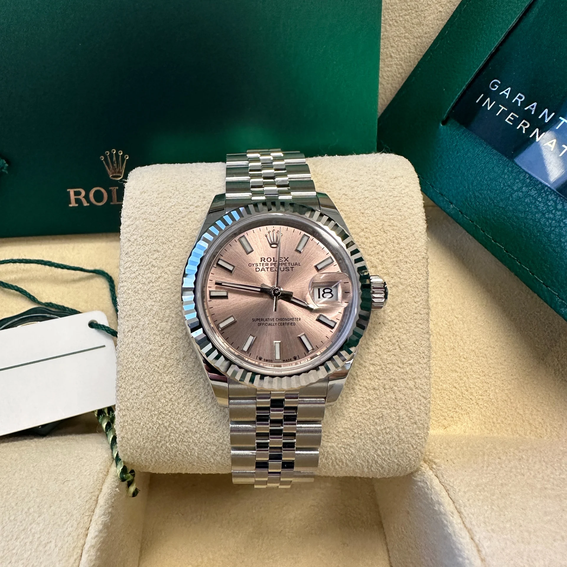 Rolex Lady-Datejust 28mm 279174 Pink Dial Oyster Bracelet - Image 8