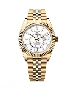 Rolex  Sky-Dweller 42mm 336938-0006 Yellow Gold White Dial Jubilee