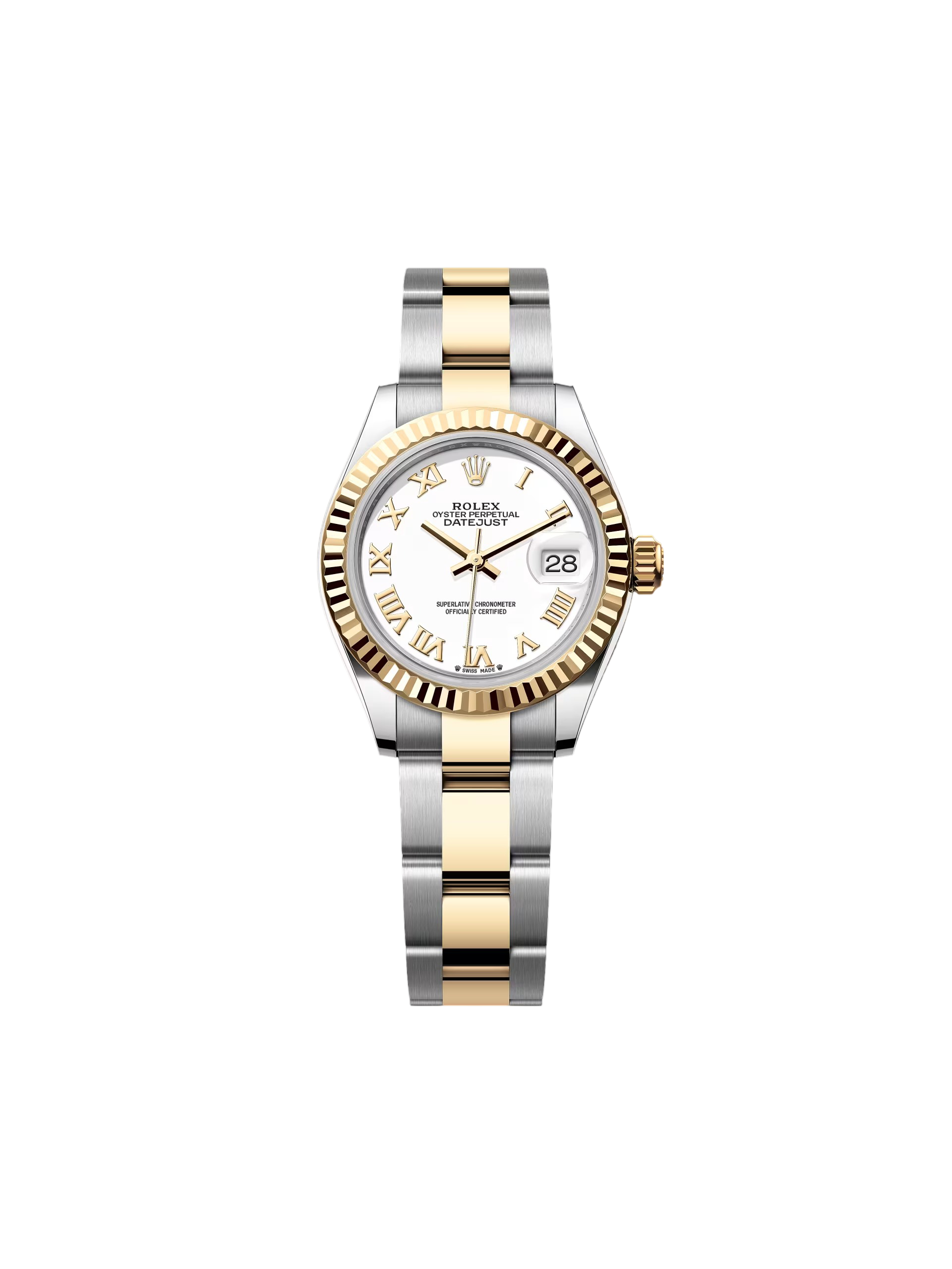 Rolex Lady-Datejust 28mm 279173 White Roman Dial Oyster Bracele