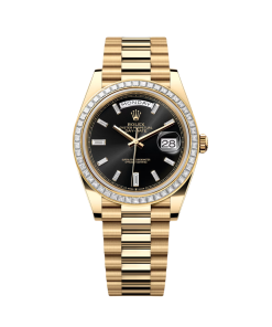 Rolex Day-Date 40mm 228398TBR-0001 Bright Black Dial President Watch