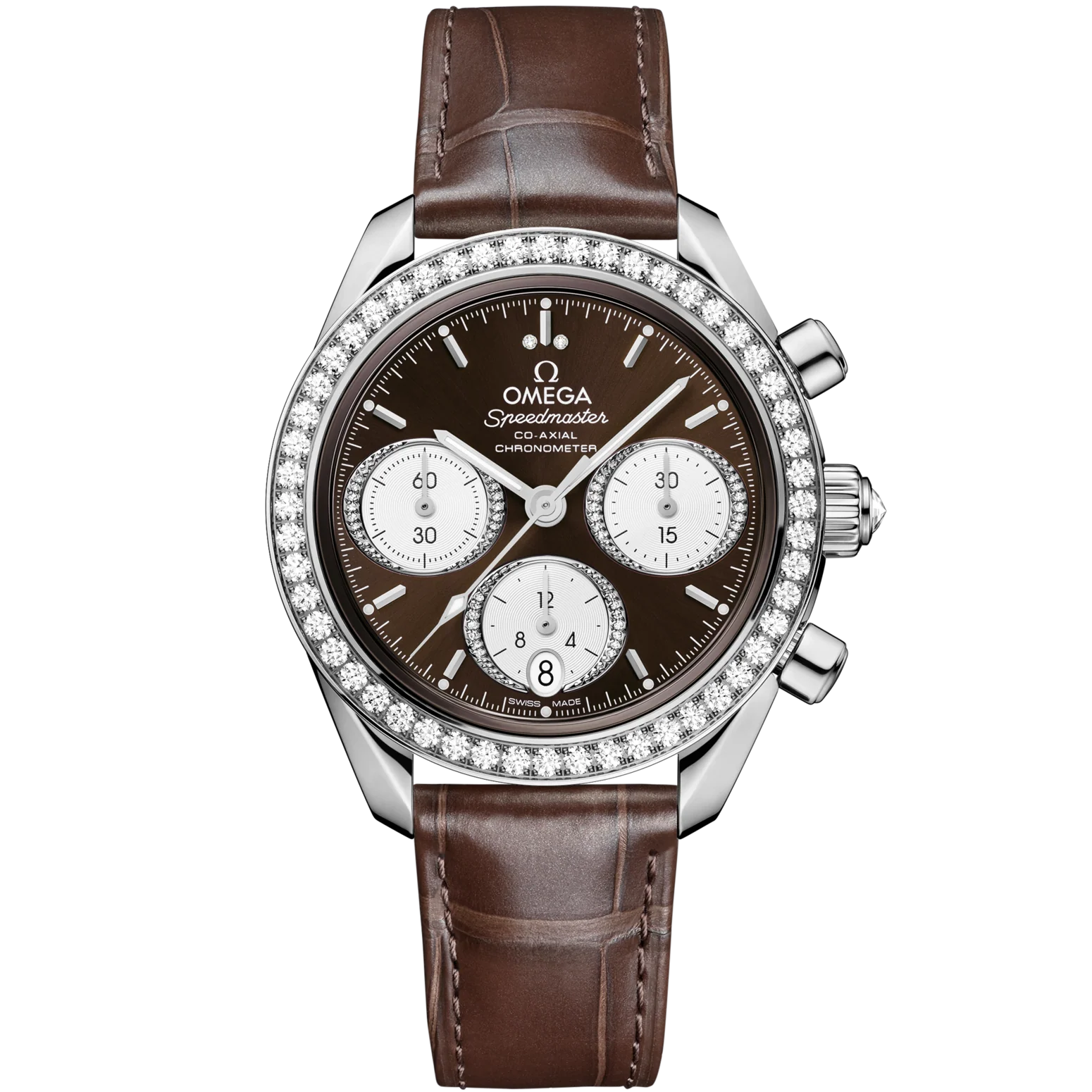 Omega Speedmaster 38 Brown Dial 38mm Stainless Steel Sedna Strap 324.18.38.50.63.001