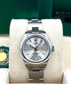 Alternative view of Rolex Oyster Perpetual 28mm 276200-0001 Silver Dial Oyster Bracelet Watch