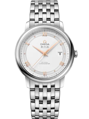 Omega De Ville Prestige 39.5 mm Silver Dial Stainless Steel Bracelet 424.10.40.20.02.002