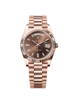 Rolex  Day-Date "President" 40mm Everose Gold Chocolate Diamond Baguette Dial - 228235