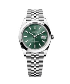 Alternative view of Rolex Datejust 41mm 126300 Mint Green Dial Stainless Steel Oyster Bracelet Watch