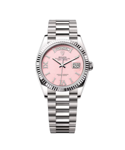 Rolex Day-Date 128239-0021 Pink Roman Dial 36mm