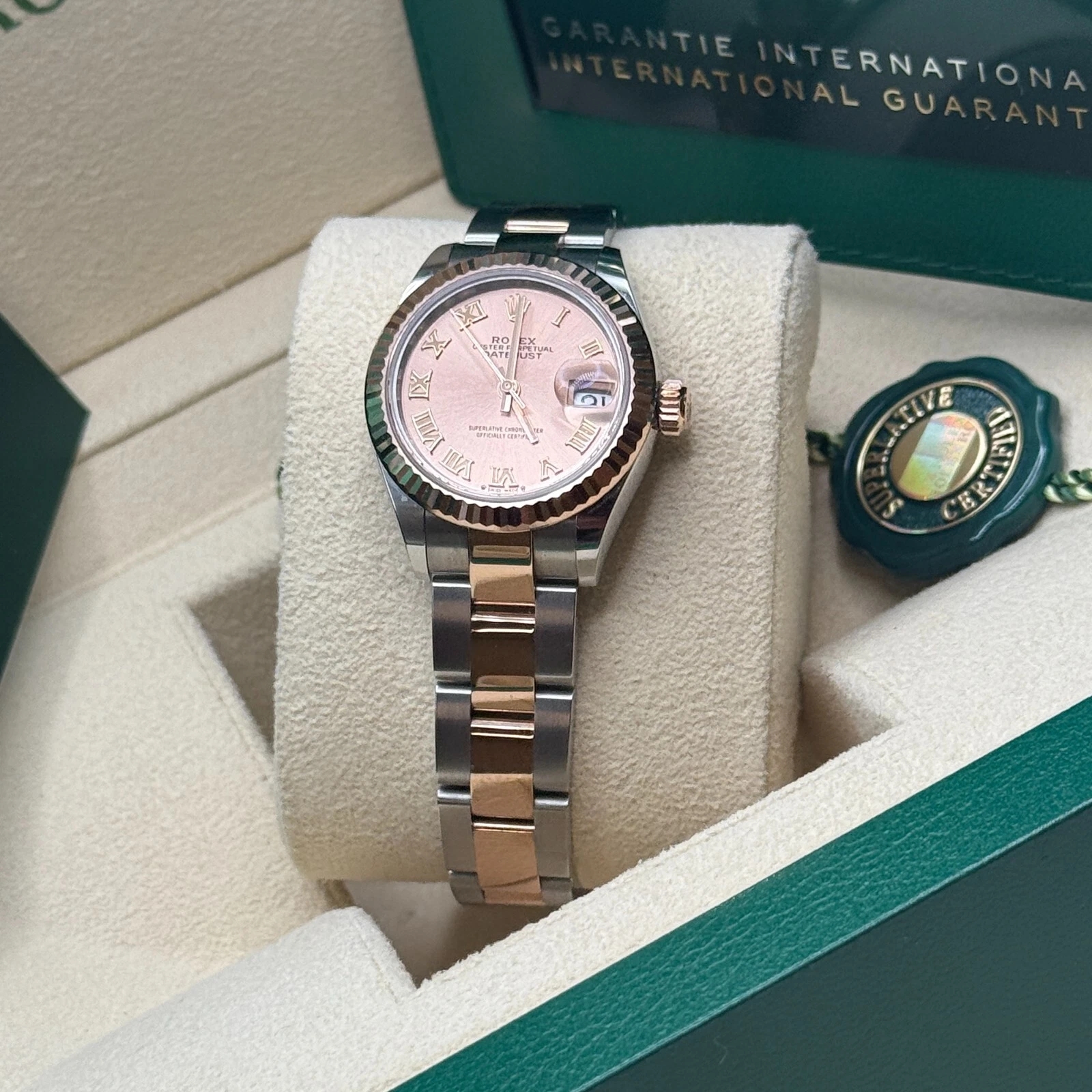 Rolex Lady-Datejust 28mm 279171 Pink Roman Oyster Stainless Steel and Rose Gold - Image 8