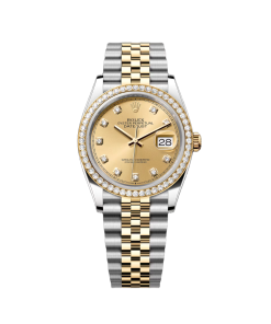 Alternative view of Rolex  Datejust 126283RBR Champagne 36mm Dial