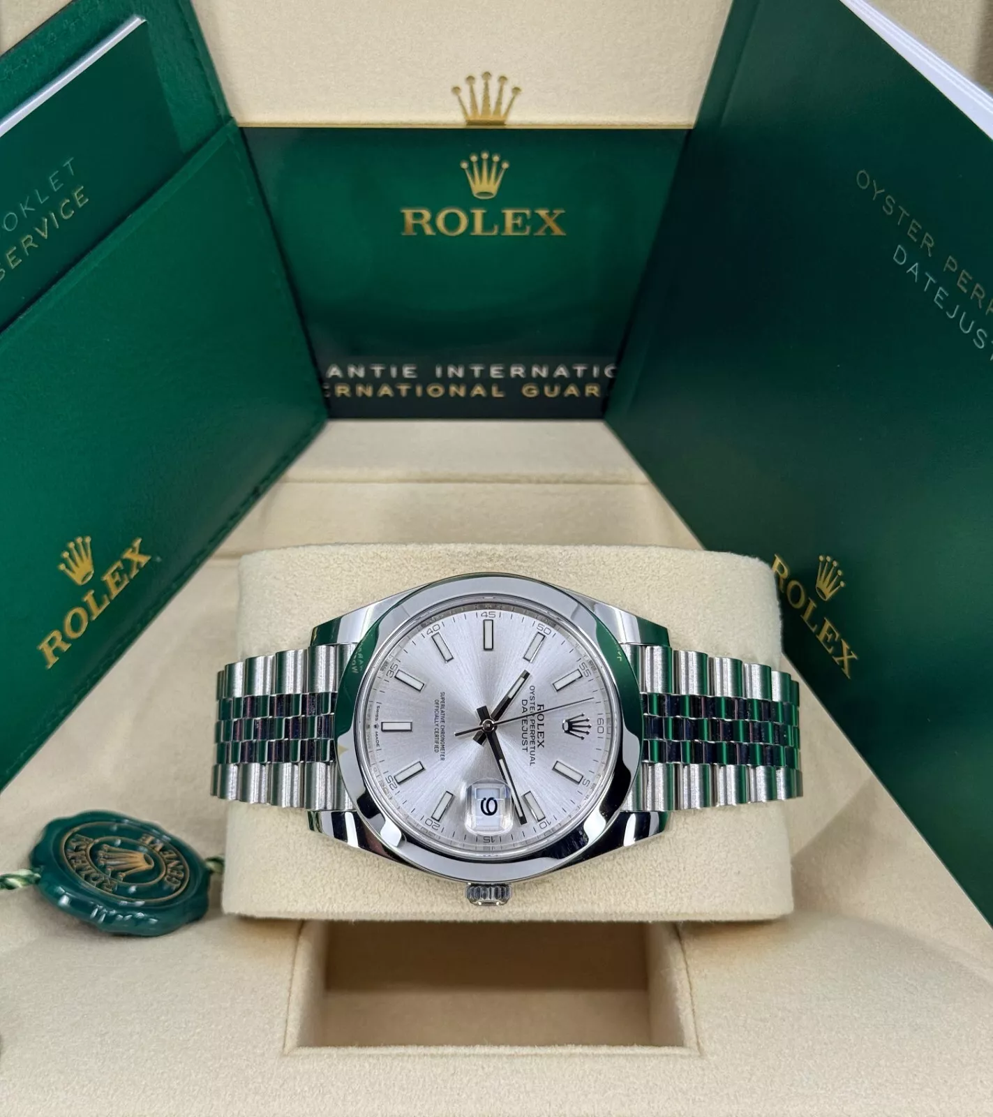 Rolex Datejust 41mm 126300 Silver Index Jubilee Stainless Steel Watch - Image 4