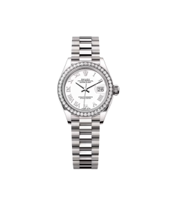 Rolex Lady-Datejust 28mm 279139RBR-0013 White Roman Dial White Gold Bracelet