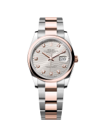 Rolex  Datejust 36mm 126201 Silver Fluted Motif Diamond Dial