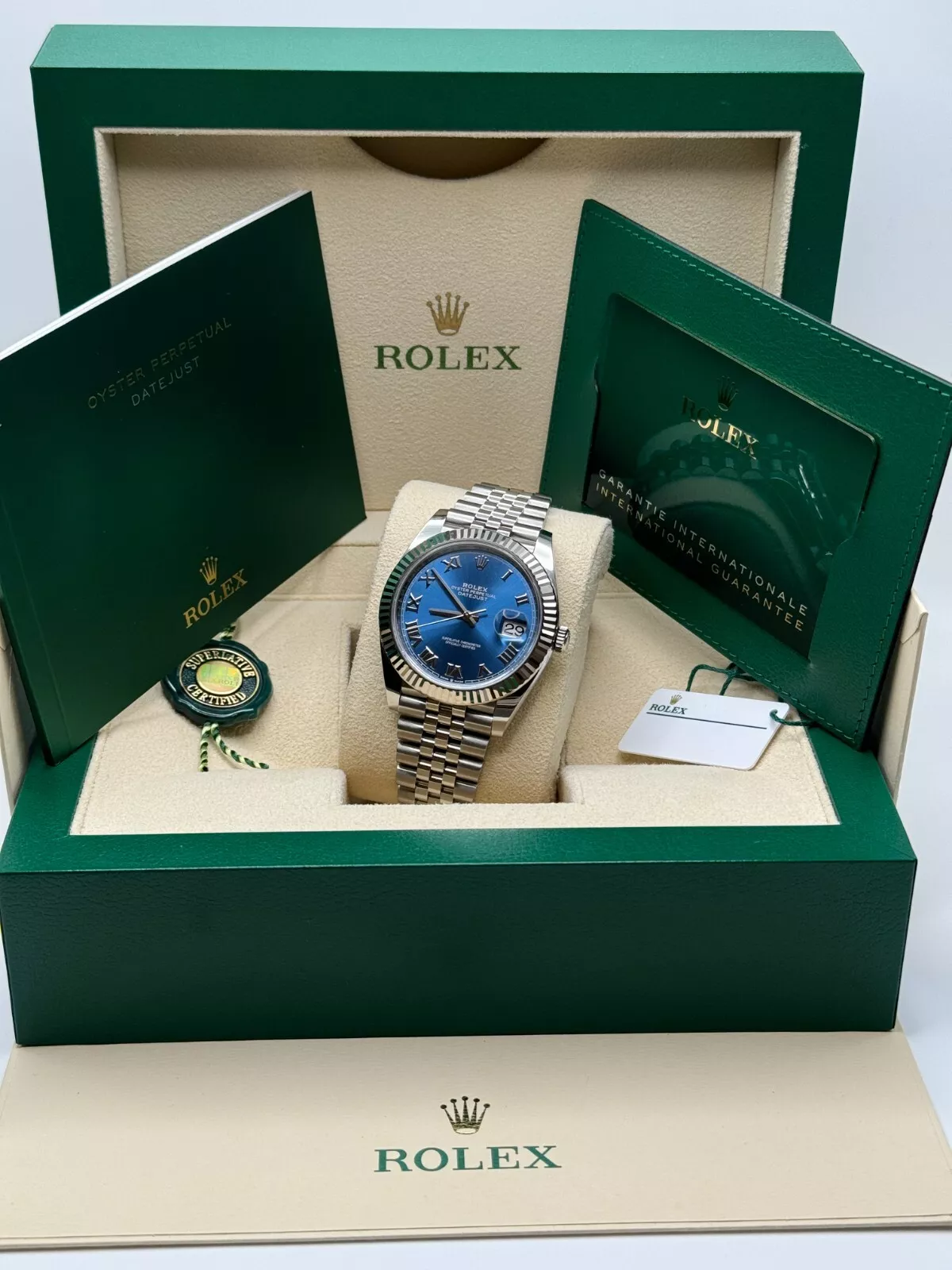Rolex Datejust 41mm 126334 Blue Roman Oyster Stainless Steel Men's Watch - Image 13