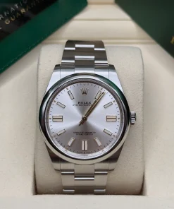 Alternative view of Rolex Oyster Perpetual 41mm 124300-0001 Stainless Steel Silver Index Dial Watch