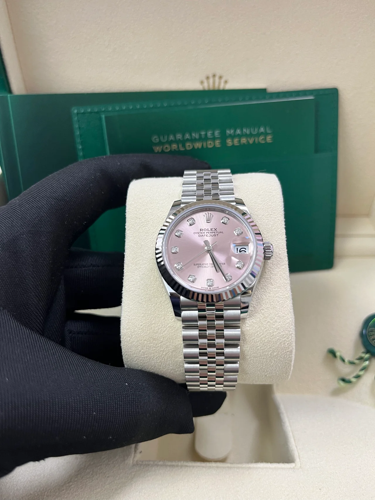 Rolex Lady-Datejust 28mm 279174 Pink Diamond Dial Oyster Bracelet - Image 13