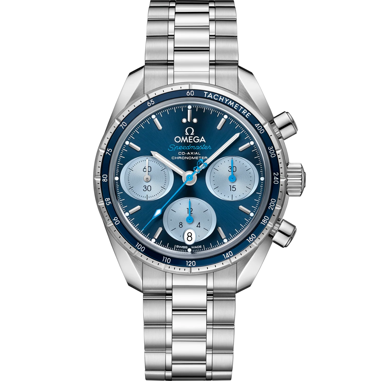 Omega Speedmaster 38 Blue Dial 38mm Stainless Steel Bracelet 324.30.38.50.03.002