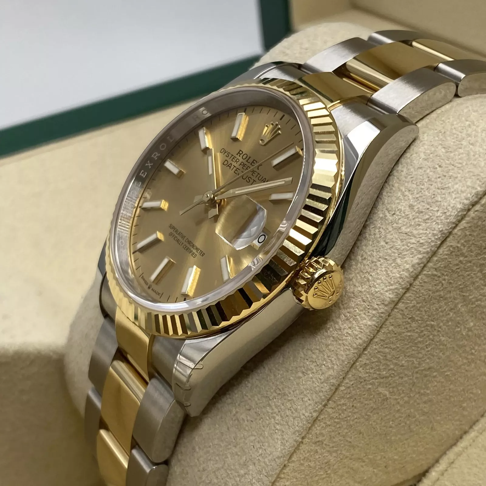 Rolex Datejust 36mm 126233 Champagne Dial Jubilee Bracelet Watch - Image 10