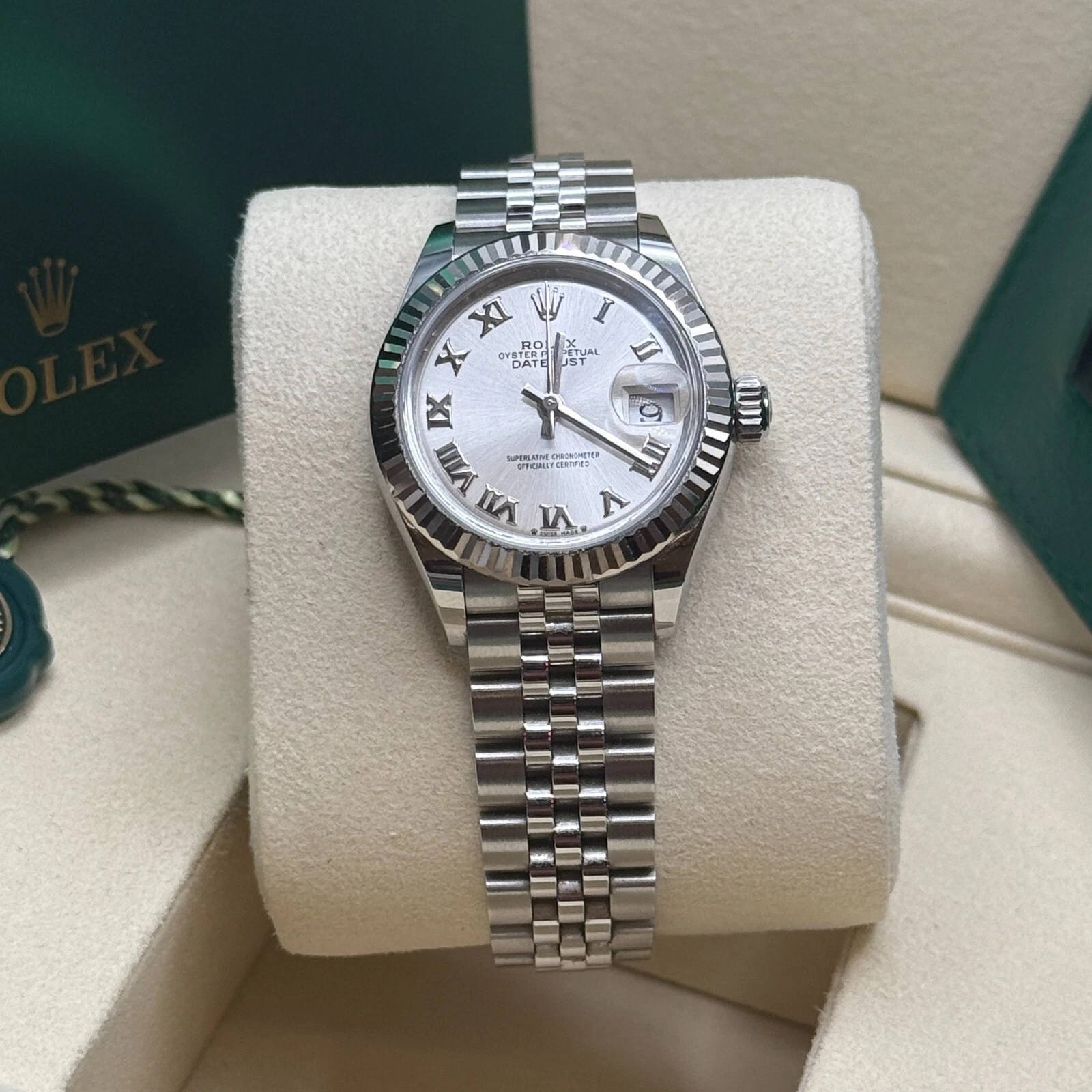 Rolex Lady-Datejust 28mm 279174 Silver Roman Dial Oyster Bracelet - Image 9