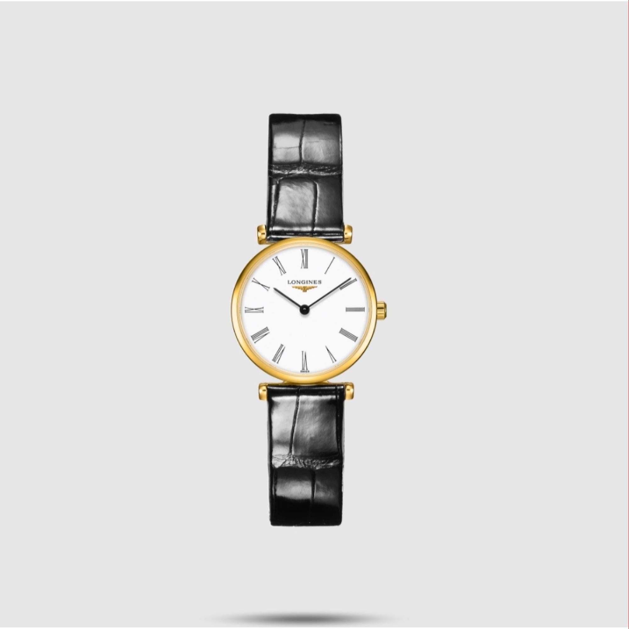 Longines Women's L4.209.2.11.2 La Grande Classique Black Leather Watch