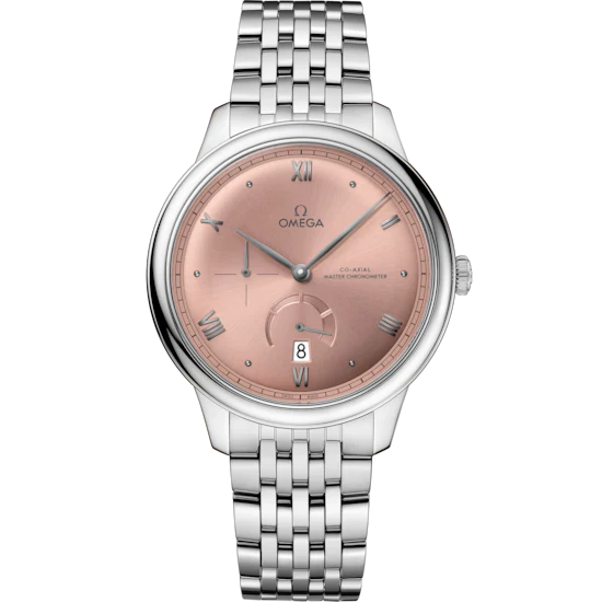 Omega De Ville Prestige 41 mm Pink Dial Stainless Steel Bracelet 434.10.41.21.10.001