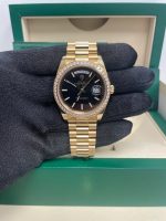 Rolex Day-Date 40mm Bright Black Dial President Watch 228348RBR-0043