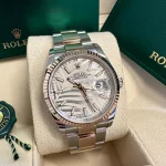 Rolex  Datejust 36mm 126231 Silver Palm Motif Dial Oyster Bracelet