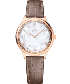 Omega De Ville Prestige 30mm White Dial with Diamonds Sedna™ 18k Rose Gold Strap 434.53.30.60.55.001