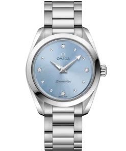 Omega Seamaster Aqua Terra 150M 28mm Blue Dial with Diamonds Stainless Steel Bracelet 220.10.28.60.53.001