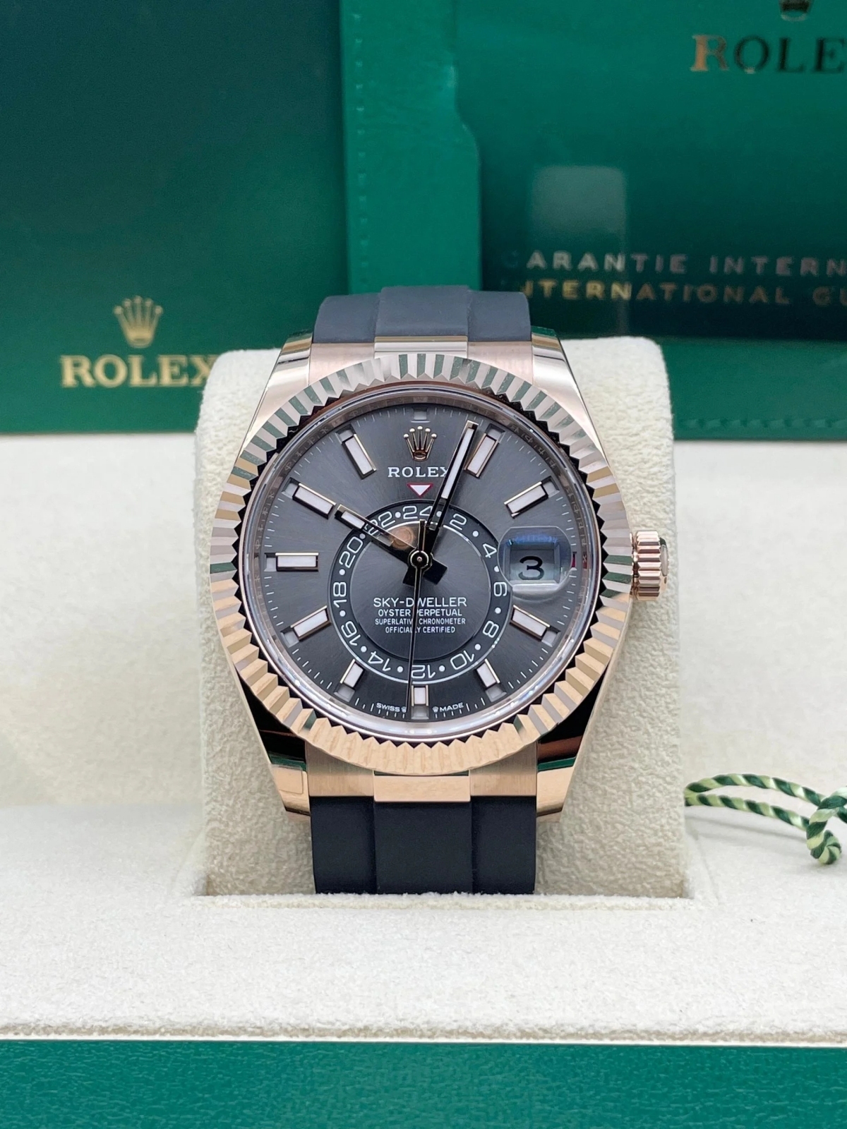 Rolex Sky-Dweller 42mm Rose Gold Slate Dial Oysterflex - 336235 - Image 2
