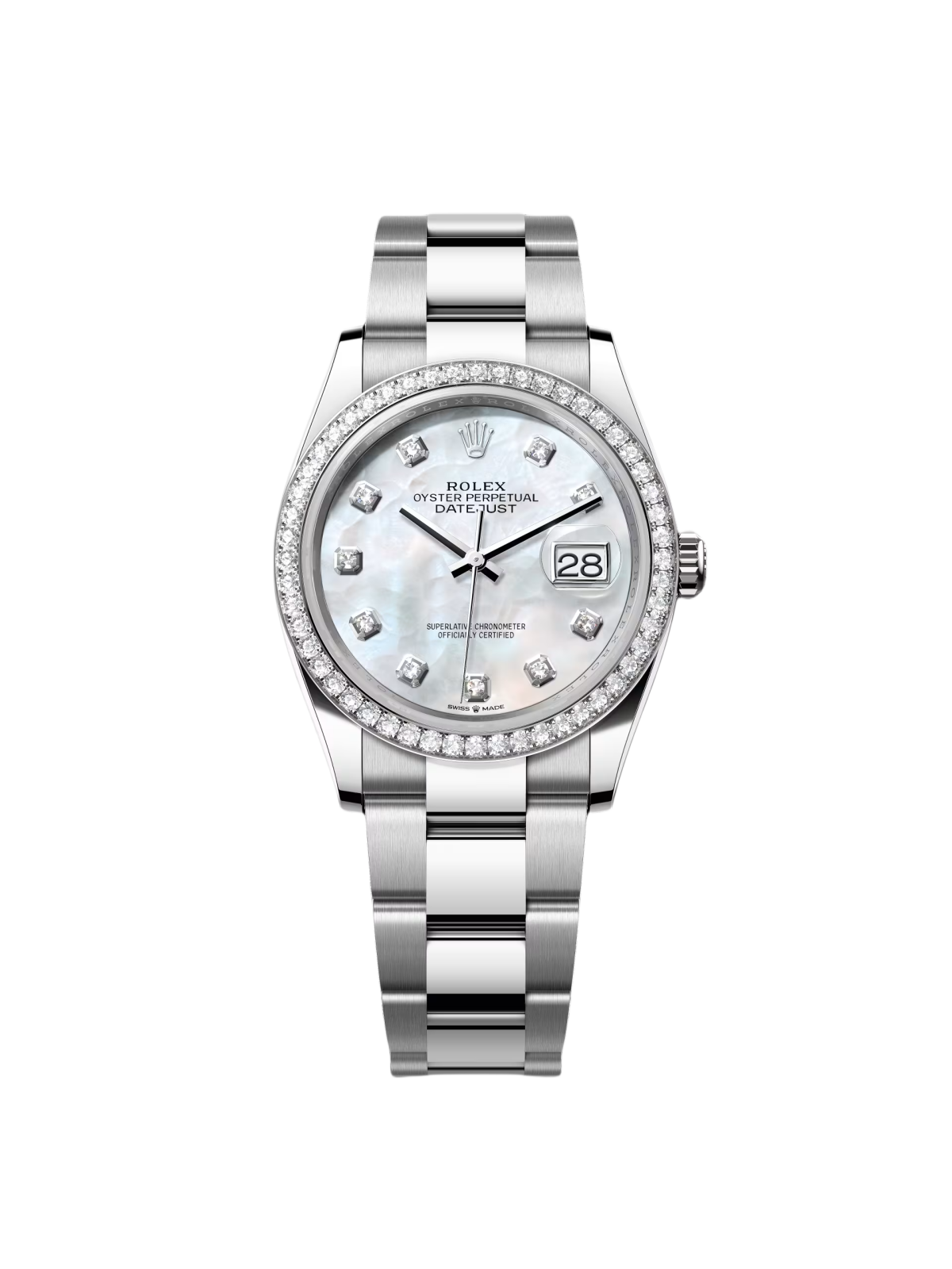 Rolex Datejust 36mm 126284 Mother-of-Pearl Dial Oyster Bracelet