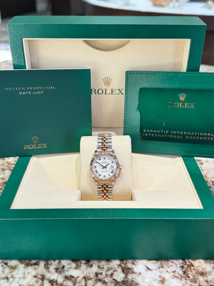 Rolex Lady-Datejust 28mm 279171 White Roman Oyster Stainless Steel and Rose Gold - Image 10