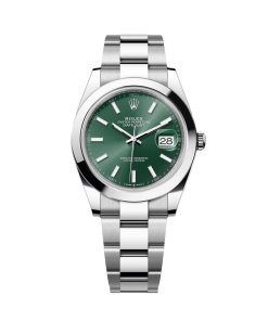 Rolex Datejust 41mm 126300 Mint Green Dial Stainless Steel Oyster Bracelet Watch