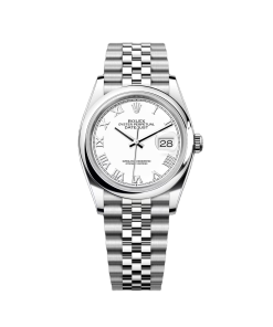 Alternative view of Rolex  Datejust 36mm 126200 Stainless Steel White Roman Dial Oyster