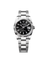 Rolex  Datejust 36mm 126234 Black Index Jubilee Stainless Steel Mens Watch