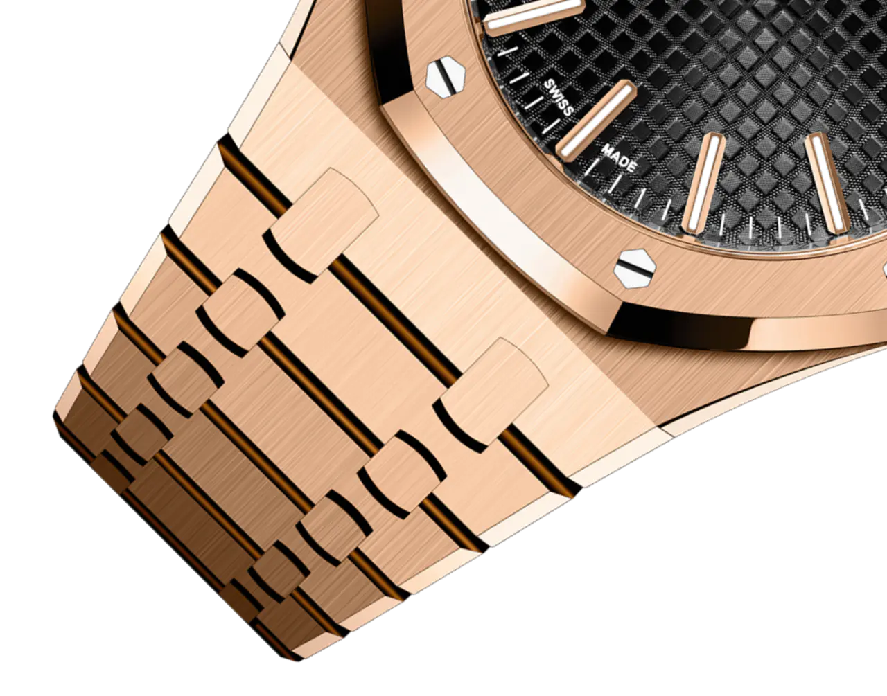 Audemars Piguet ROYAL OAK Pink Gold Black Dial 41mm - Image 4