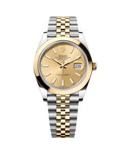 Alternative view of Rolex Datejust 41mm 126303 Champagne Index Oyster Steel and Yellow Gold Mens Watch