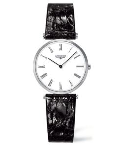 Longines Women's L5.512.4.11.2 La Grande Classique Black Leather Watch