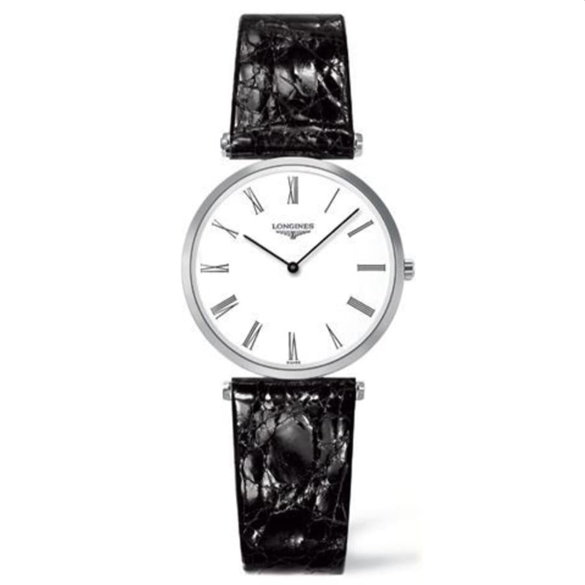 Longines Women's L5.512.4.11.2 La Grande Classique Black Leather Watch