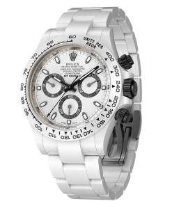 Alternative view of This product is out of stock. If you need to purchase it, please contact us to customize it.Rolex Daytona WHITE CLASSIC (FULL-CERAMIC STRAP)