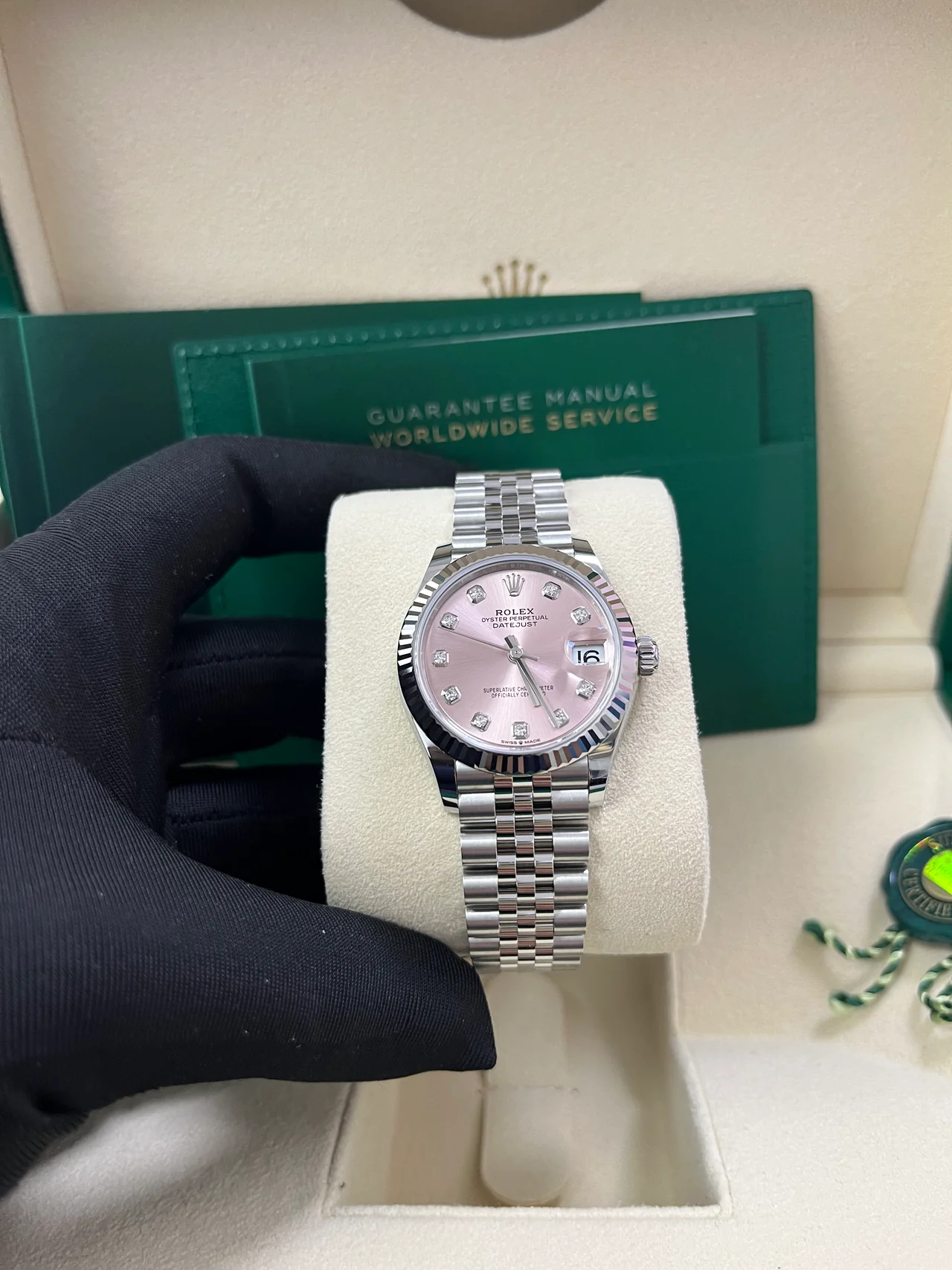 Rolex Lady-Datejust 28mm 279174 Pink Diamond Dial Oyster Bracelet - Image 12