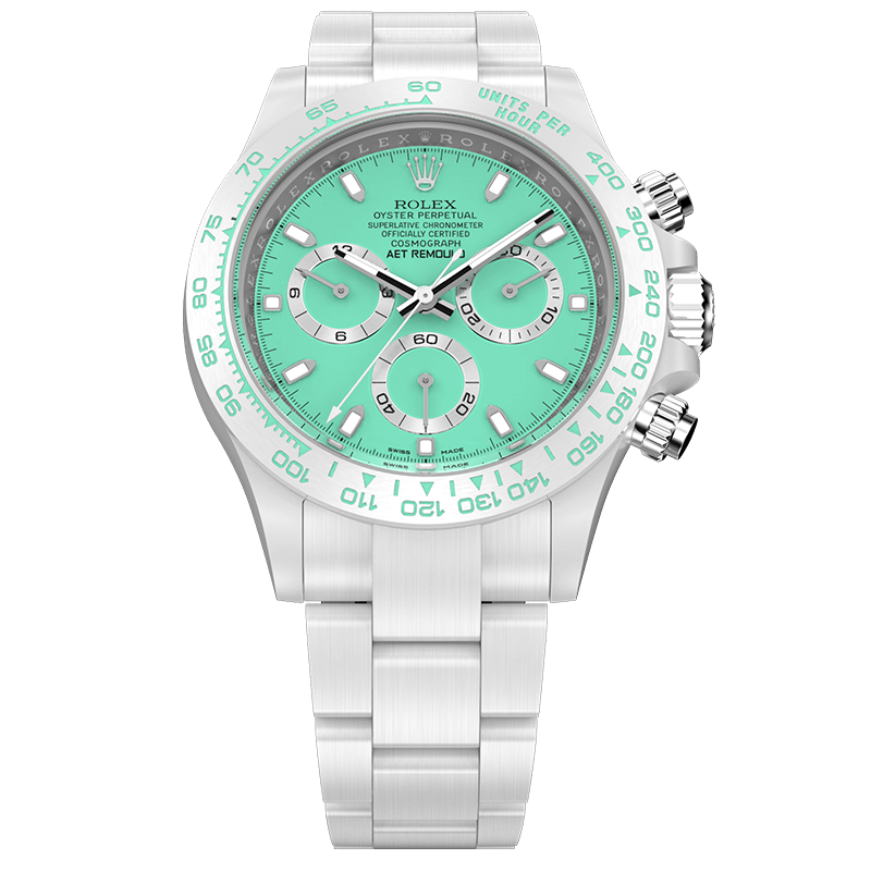 This product is out of stock. If you need to purchase it, please contact us to customize it.Rolex Daytona BISCAY GREEN WHITE CERAMIC