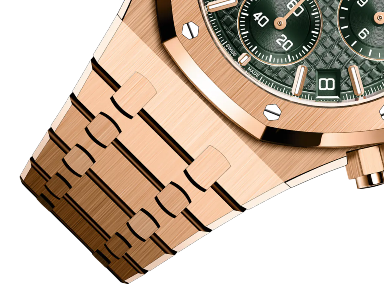 Audemars Piguet ROYAL OAK Pink Gold Khaki Green Dial CHRONOGRAPH 41mm - Image 4