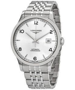 Longines Men's L2.821.4.76.6 Record Stainless Steel Watch