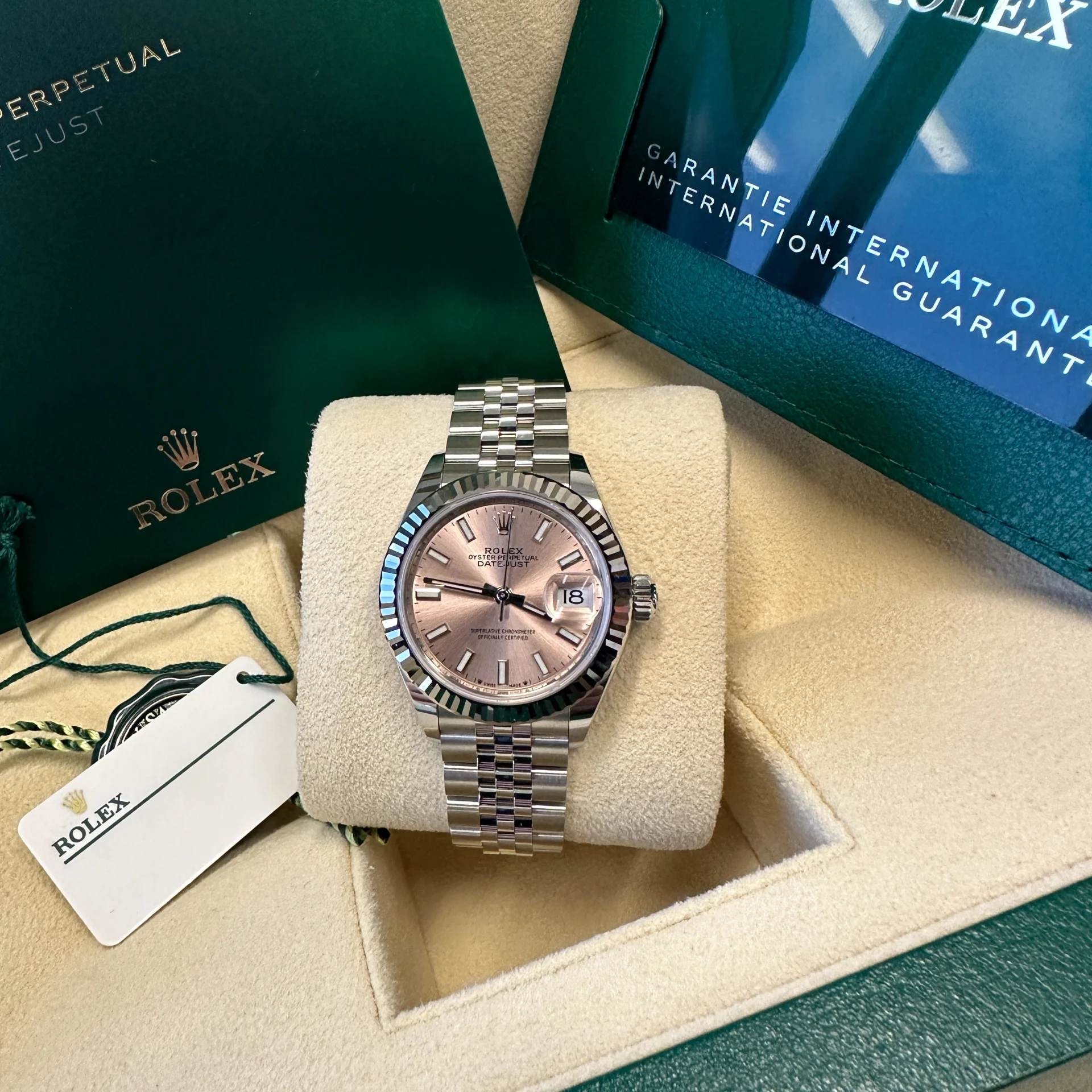 Rolex Lady-Datejust 28mm 279174 Pink Dial Oyster Bracelet - Image 10