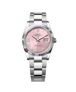Rolex  Datejust 36mm 126234 Pink Roman Dial Oyster Stainless Steel