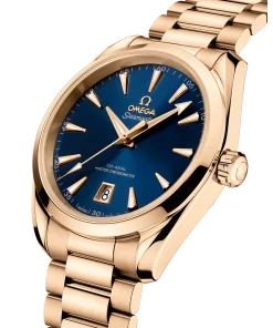 Alternative view of Omega Seamaster Aqua Terra 38 mm Blue Dial Stainless Steel and Sedna™ 18k Rose Gold Bracelet 220.50.38.20.03.001